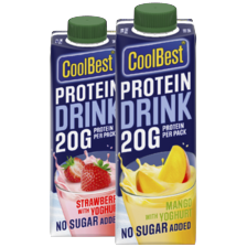 CoolBest Proteïne drink mango of aardbei